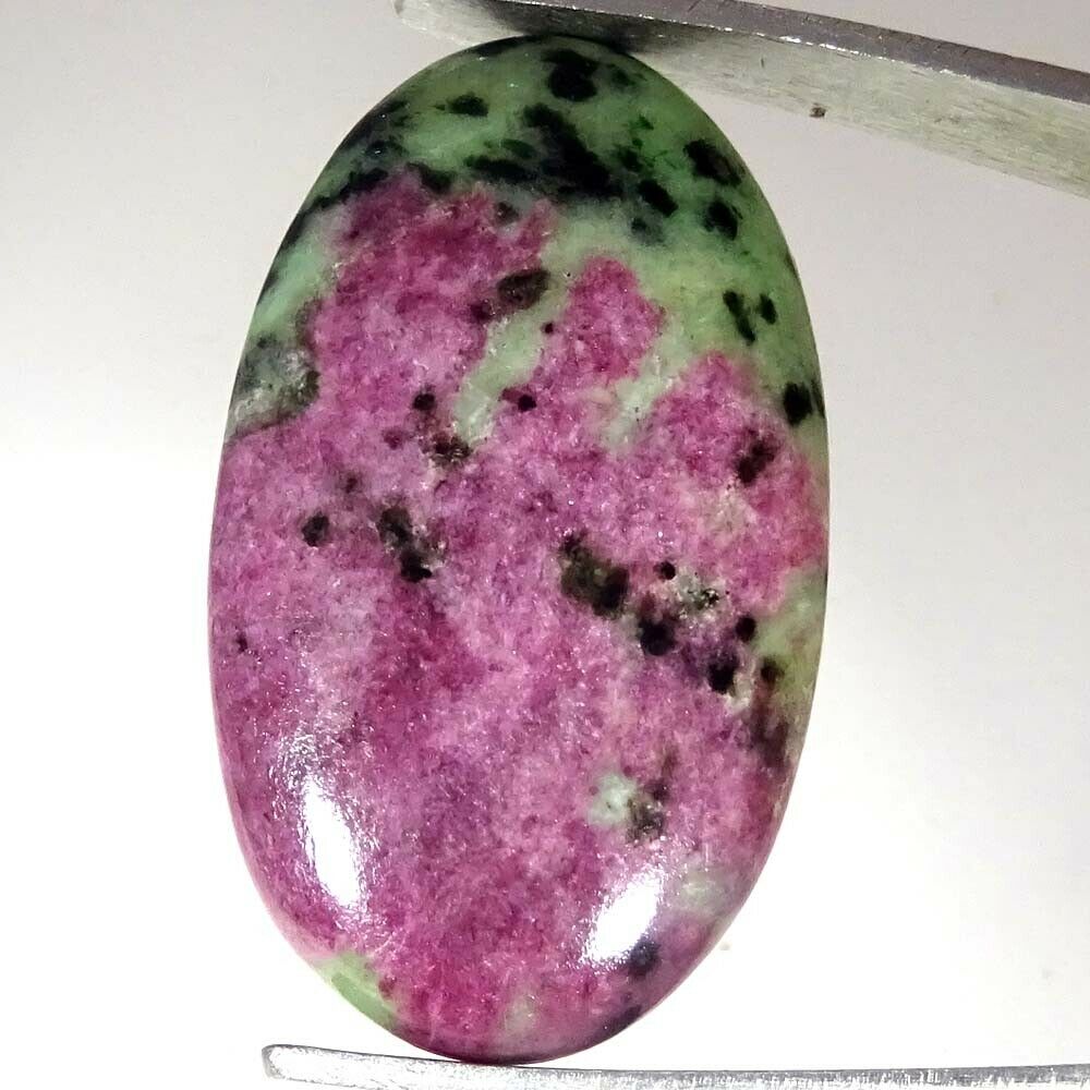 63.85 Cts 100% Natural Ruby Zoisite Oval Cabochon ~22x38x6 Mm~ Loose Gemstone