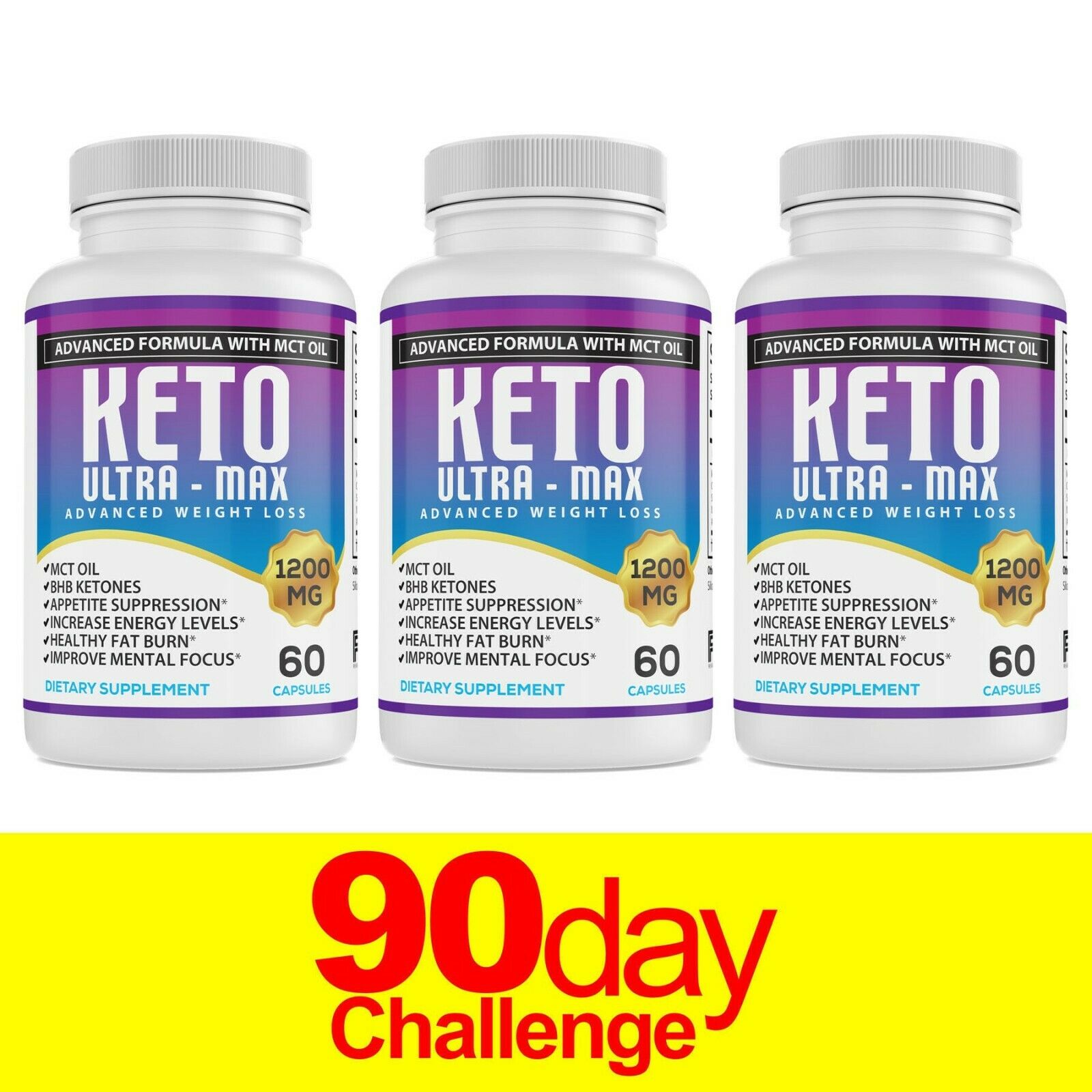 Keto Diet Pills 1200mg Max Bhb Advanced Weight Loss & Ketosis Burn Boost Energy