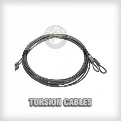 Garage Door Cables 1/8" Pair Torsion Spring (7ft, 8ft , 9ft, 10ft ,11ft ,12ft )