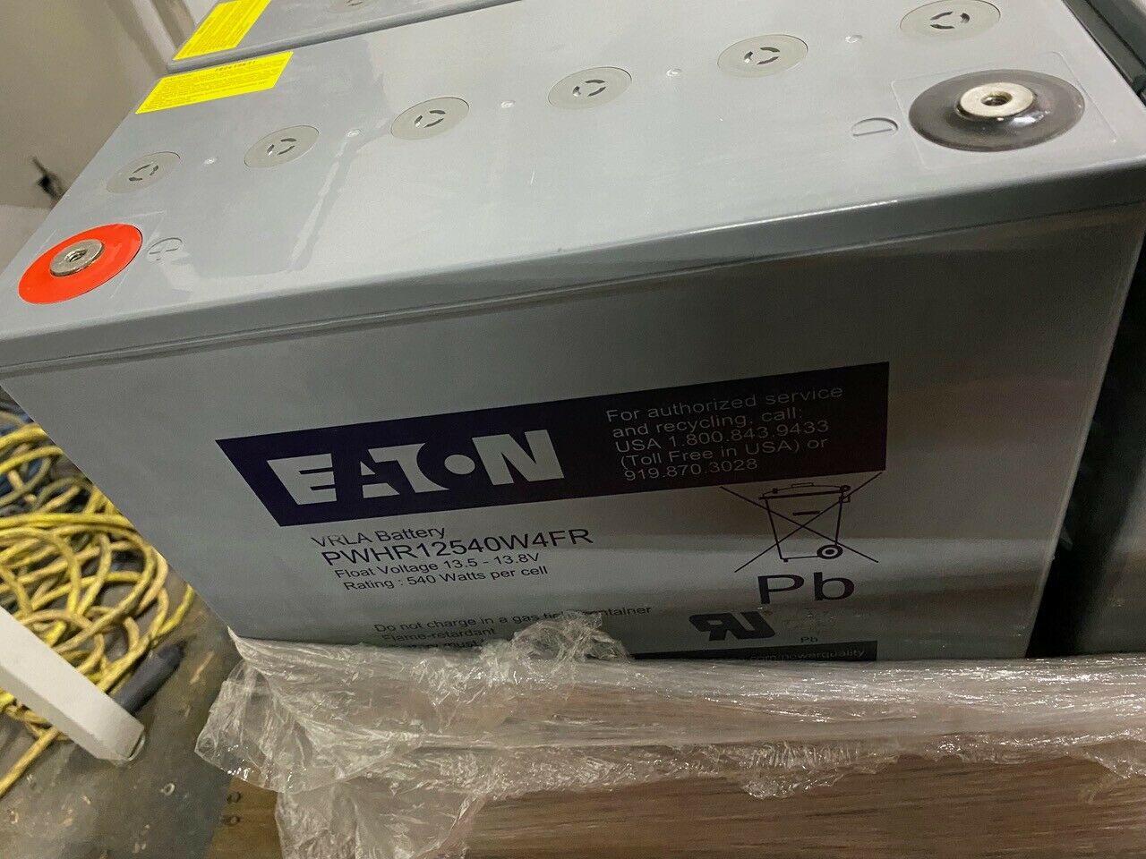 Eaton Pwhr12540w4fr Lead Sealed Lead Acid Battery Batteries 135ah