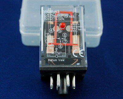 One  New Plug In Relay 8pin 2p Fits Mk-2pns 110v Ac Coil