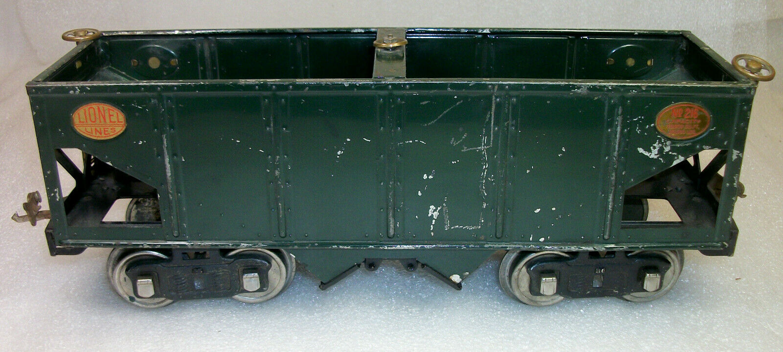Lionel Prewar Standard Gauge 216 Dark Green Hopper Very Good With Original Paint