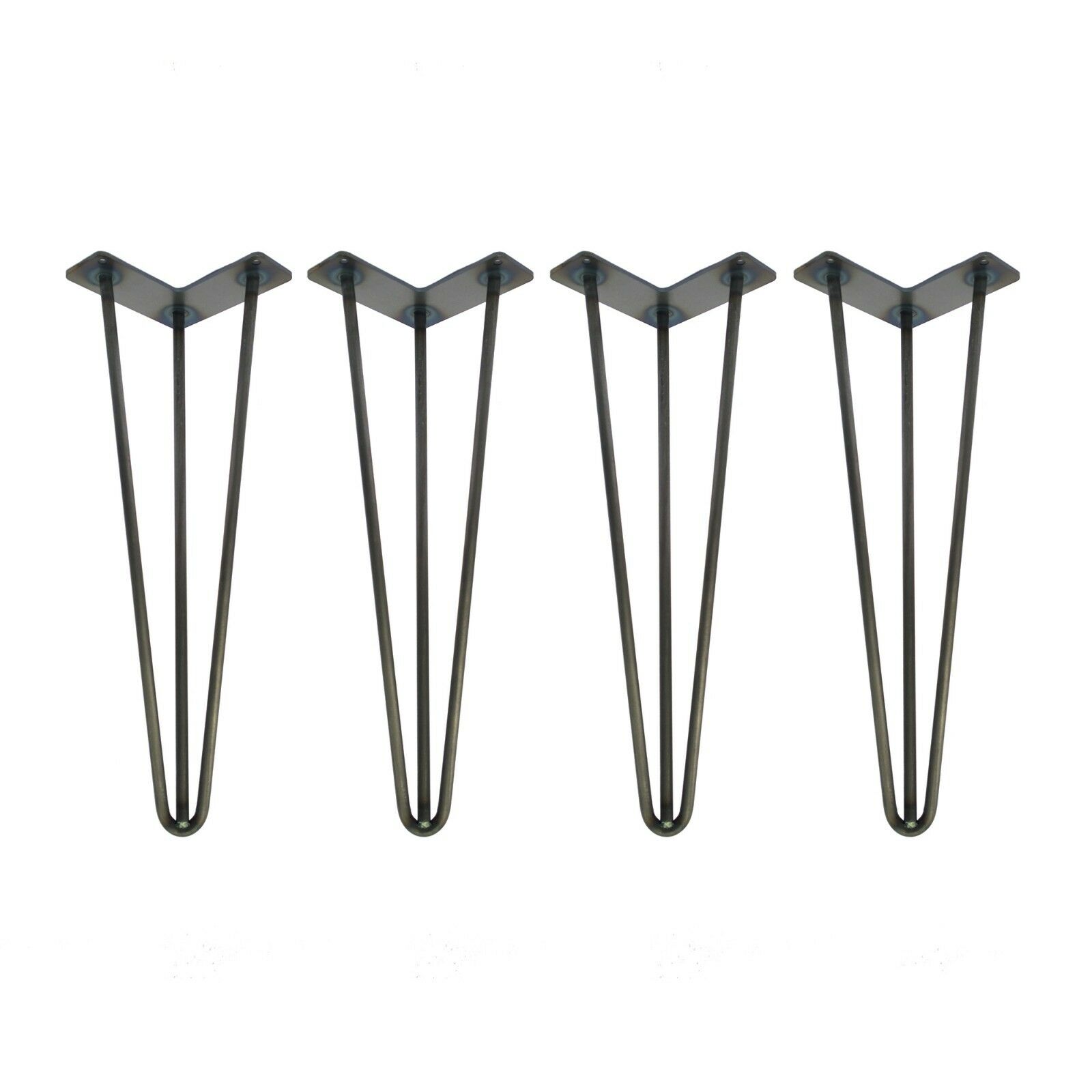 Usa Made 3 Rod Hairpin Legs, Set Of 4, All Sizes, Diy Raw Steel, Metal Desk Legs