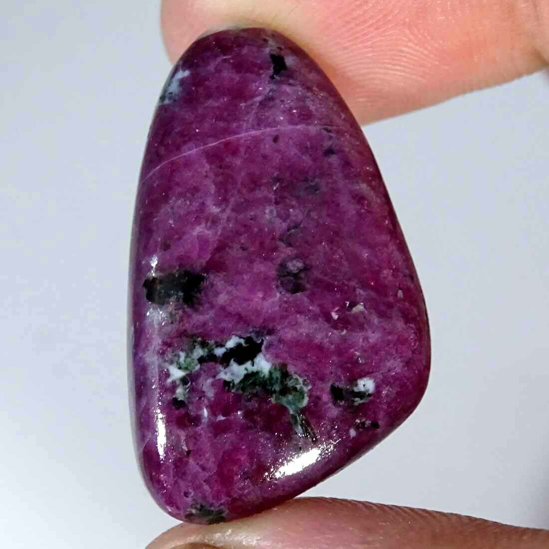 35.80cts Natural Ruby In Zoisite Fancy Cabochon Loose Gemstone