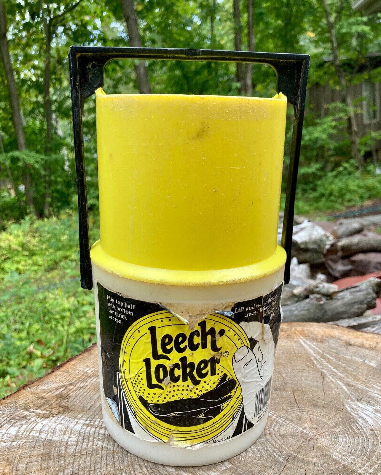 Used Leech Locker For Fishing; Bait Bucket; Magic Products 245 10" X 5”; Leach