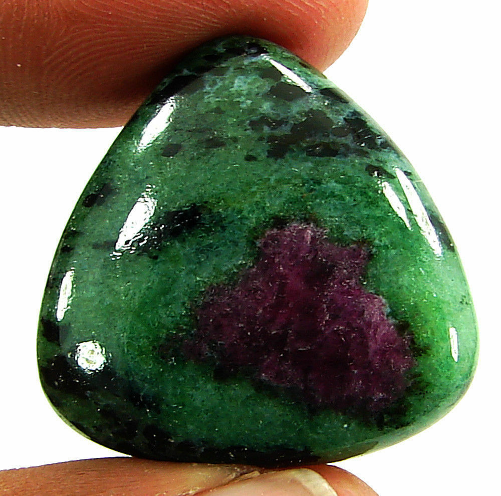 62.10 Ct Natural Ruby Zoisite Anyolite Loose Gemstone Cabochon Stone - 19294
