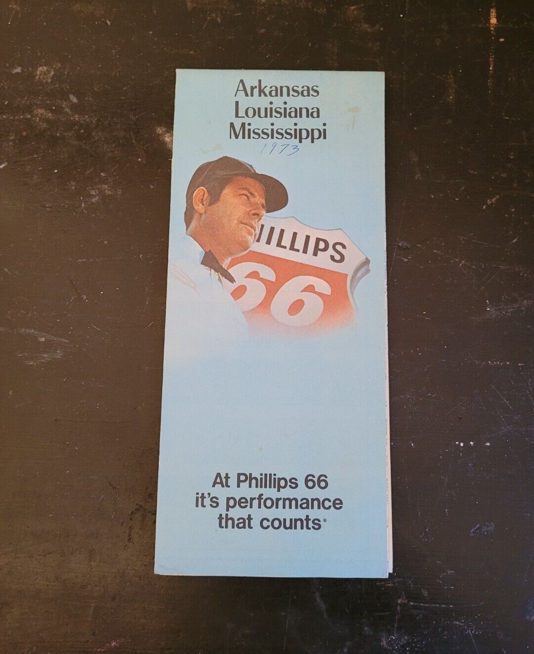 Vintage 1973 Arkansas Louisiana Mississippi Highway Road Map - Phillips 66
