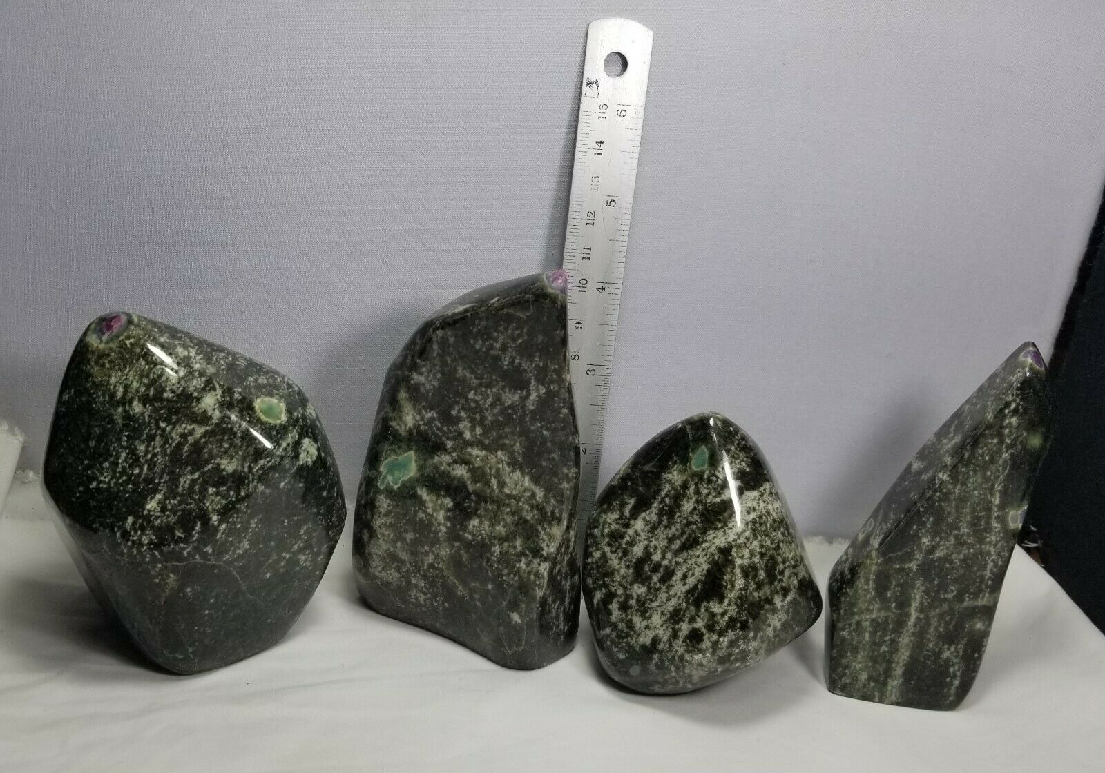 New Find Polished Freeform Self Standing Ruby In Zoisite In Hornblend 2190 Grams