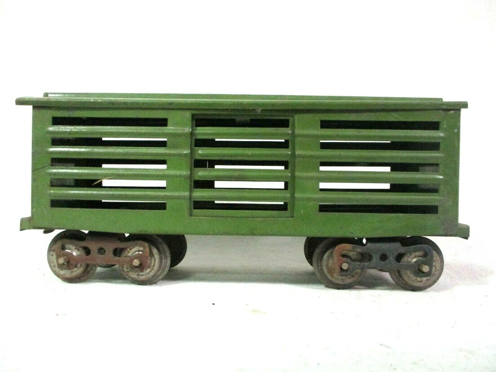Lionel 113 Green Cattle Stock Car Standard Gauge Pre War Model Railway B68-8