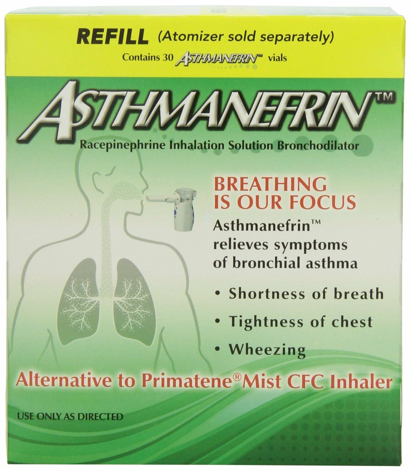 Asthmanefrin Asthma Medication Refill, 30 Count -expiration Date 04-2022