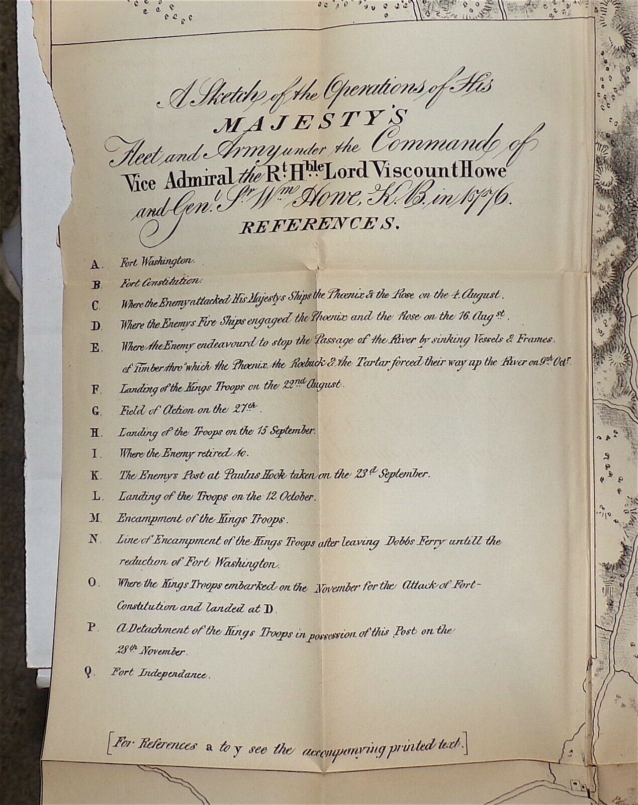 A Sketch Of Ops. Of His Majesty’s Fleet And Army In 1776 From Valentine's Manual