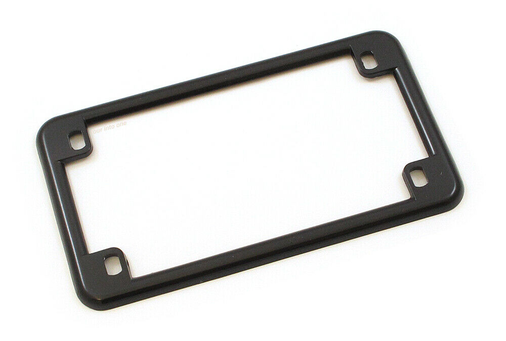 Gloss Black Metal Motorcycle License Plate Frame