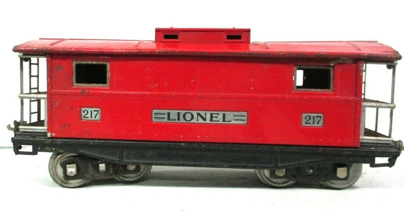 Lionel Lines # 217 Caboose In Red Standard Gauge Vintage Model Railway B56-15