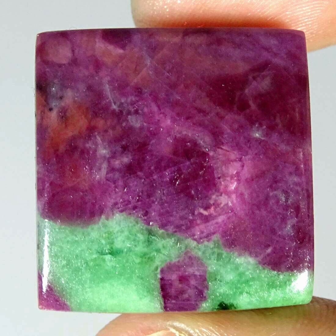 80.50cts Natural Ruby In Zoisite Cushion Cabochon Loose Gemstone