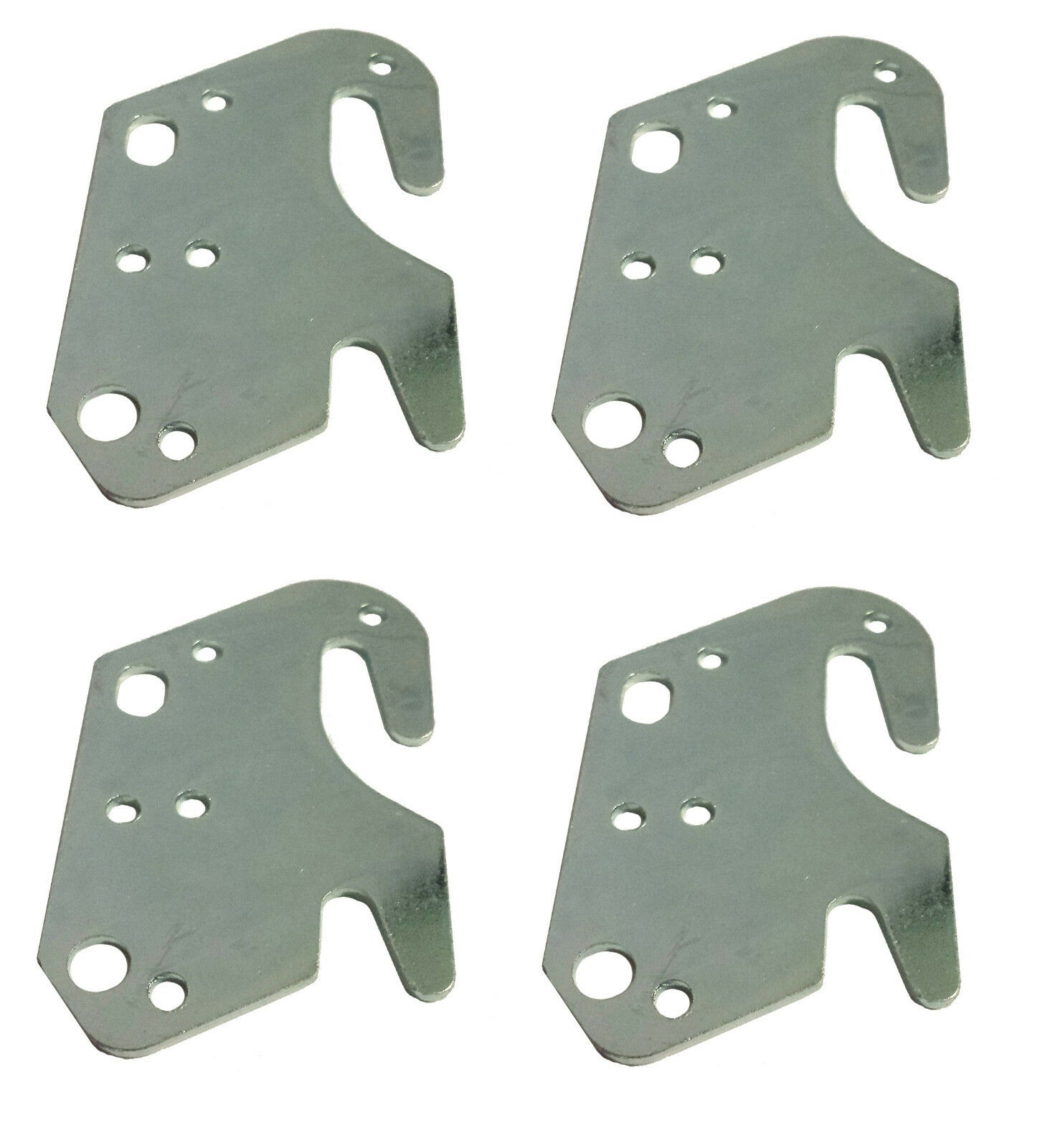 Set Of 4 Universal Wood Bed Rail Replacement Metal Claw Hook Plates
