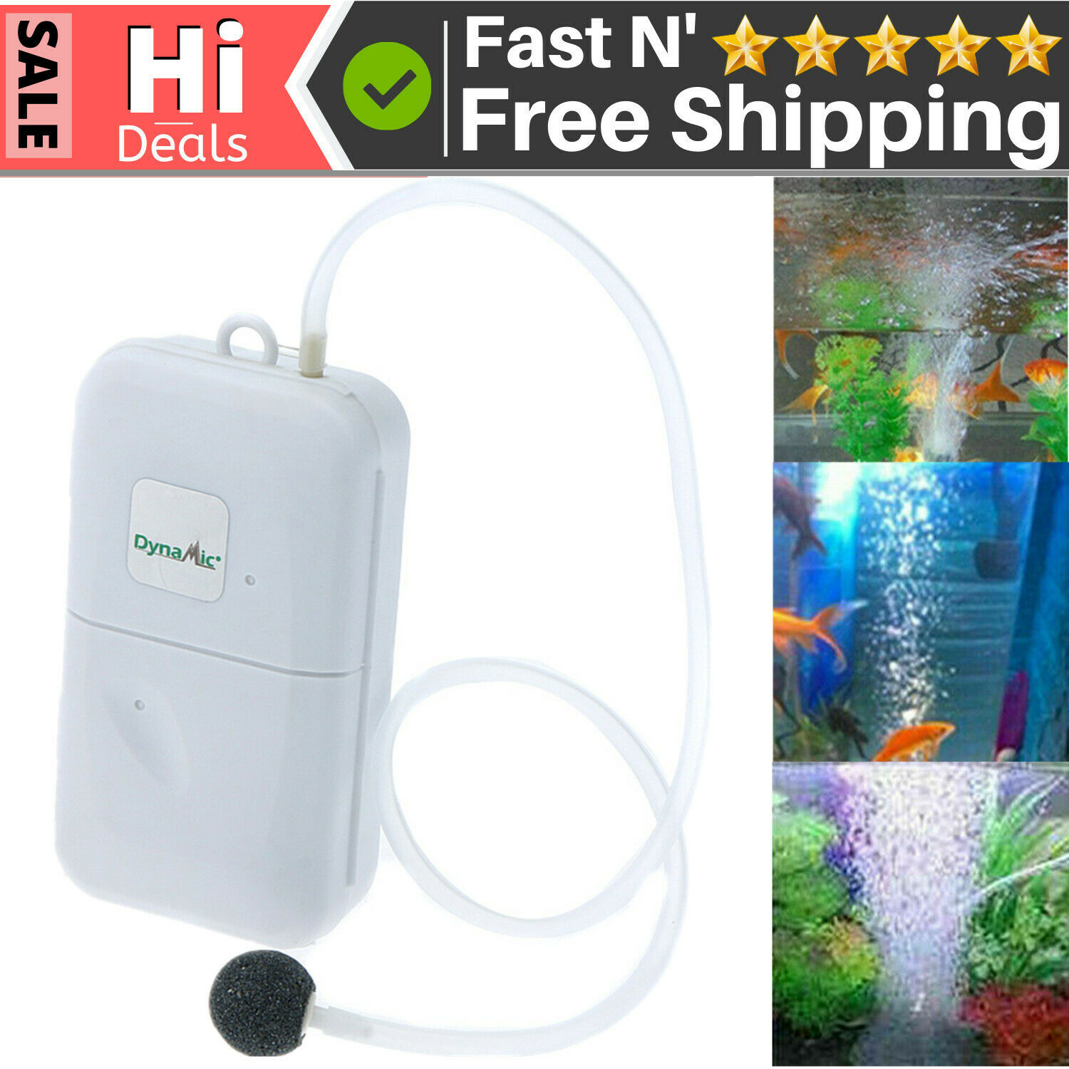 Portable Air Pump Fishing Aerator Multi Speed Oxygenated Live Bait Aquarium G6f4