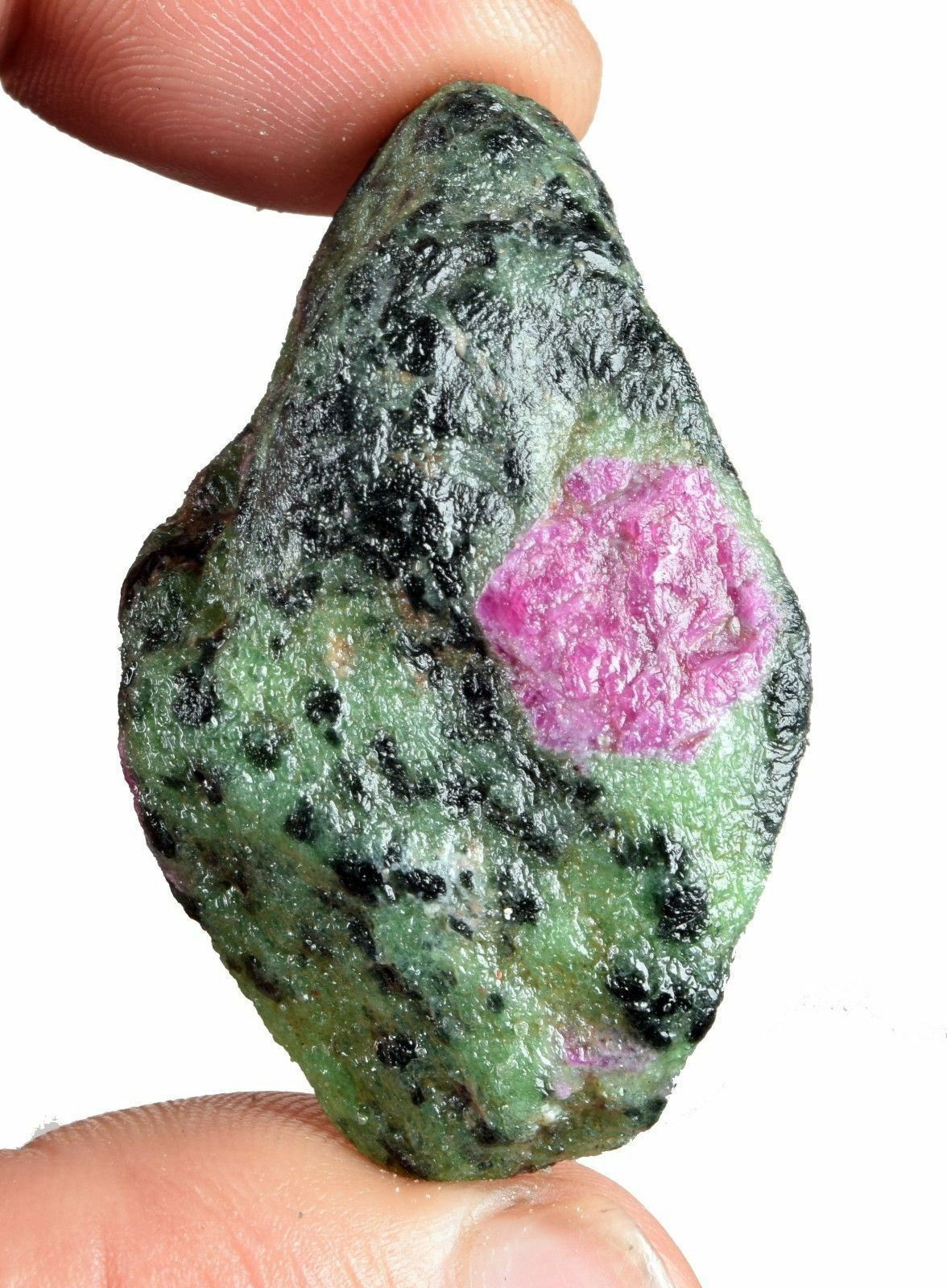 Certified 100% Natural Untreated 217.00 Cts. Ruby Zoisite Bicolor Rough Gemstone