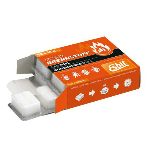 Esbit Solid Fuel Cube Tablets Camping Stove Fire Starter 12pc X 14g E-fuel-12x14
