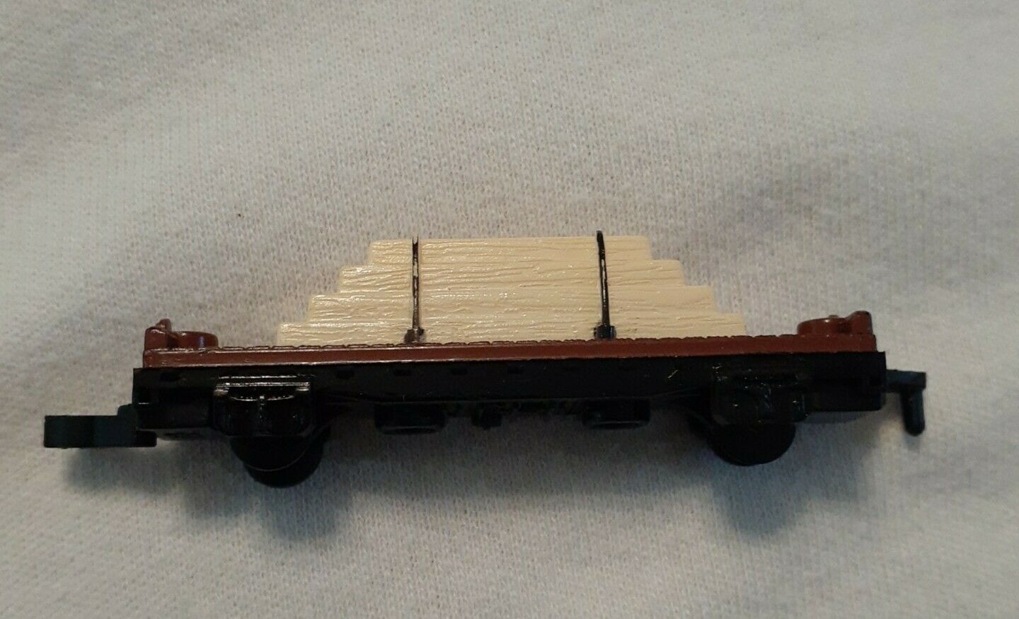 Micro Machines Railroad Lumber Car Flat Bed Train Galoob 1989 Super Rare