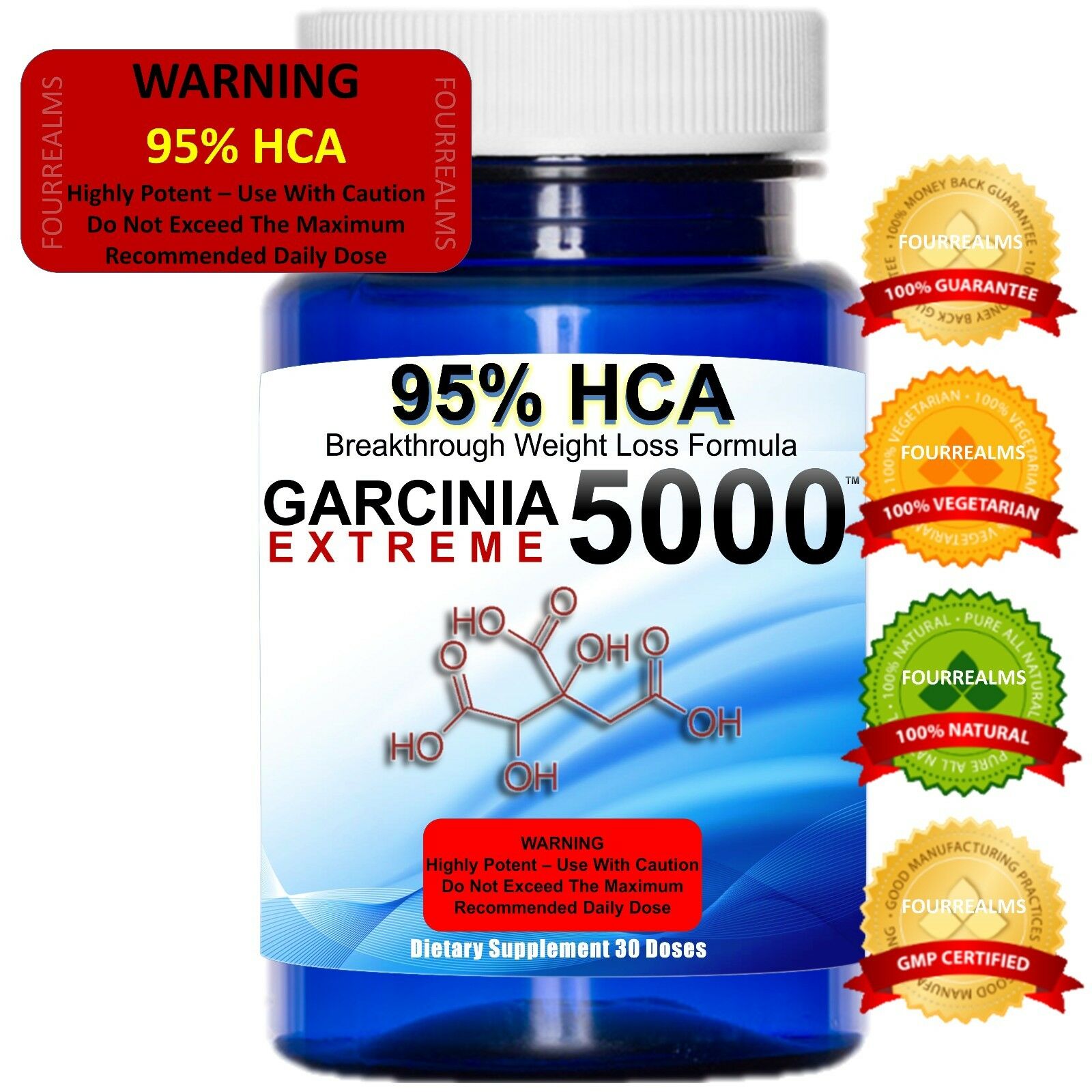 100% Pure Garcinia Cambogia Extract Not 80% Hca - Contains 95% Hca Weight Loss
