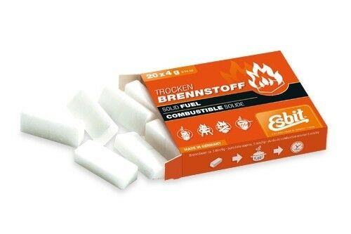 Esbit Solid Fuel Cube Tablets Camping Stove Fire Starter 20pc X 4g E-fuel-20x4
