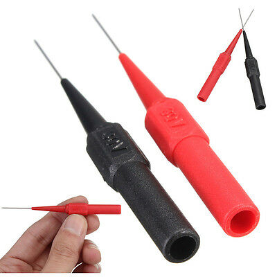 2pcs/set Insulation Piercing Needle Non-destructive Test Probes Tool Red / Black