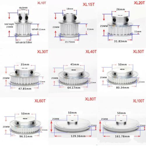 Xl 10t-100t Timing Belt Pulley Synchronous Wheel Select Bore For 10mm Width Belt