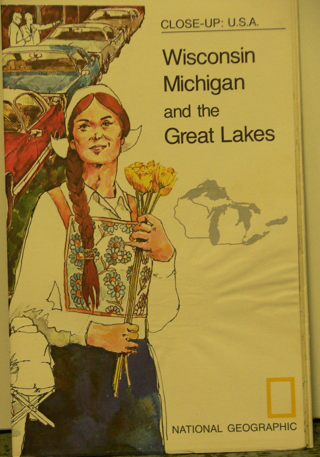 Vintage 1973 National Geographic Of Wisconsin Michigan And The Great Lakes..